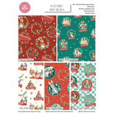 Hoppy Holidays – Peter Rabbit Christmas Fat Quarters aus Bio-Baumwolle – 5er-Bündel aus 100 % Baumwolle zum Quilten und Basteln.